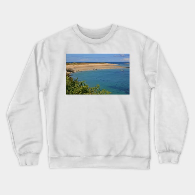 Shell Bay, Herm Crewneck Sweatshirt by RedHillDigital